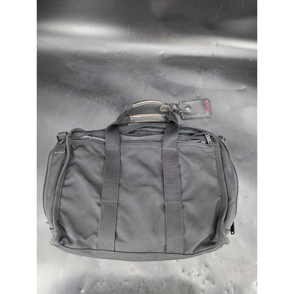 TUMI Alpha Ballistic Bag Organizer Laptop Brief Messenger Made In USA‎ Black